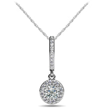 Load image into Gallery viewer, Surrounded With Love Diamond Drop Lab - Grown Diamond Pendant with 0.38 ct. (0.25 ct. center diamond) - Luxury Time NYC