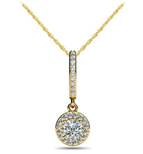 Load image into Gallery viewer, Surrounded With Love Diamond Drop Lab - Grown Diamond Pendant with 0.85 ct. (0.65 ct. center diamond) - Luxury Time NYC