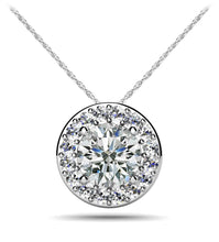 Load image into Gallery viewer, Surrounded With Love Diamond Pendant with 0.33 ct. (0.25 ct. center diamond) - Luxury Time NYC