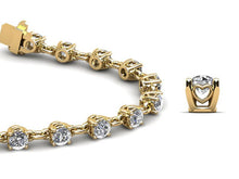 Load image into Gallery viewer, Sweetheart Chain Link Diamond Tennis Diamond Bracelet with 1.41 ct.(finished) 2.3mm - Luxury Time NYC