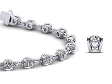 Load image into Gallery viewer, Sweetheart Chain Link Diamond Tennis Diamond Bracelet with 1.41 ct.(finished) 2.3mm - Luxury Time NYC