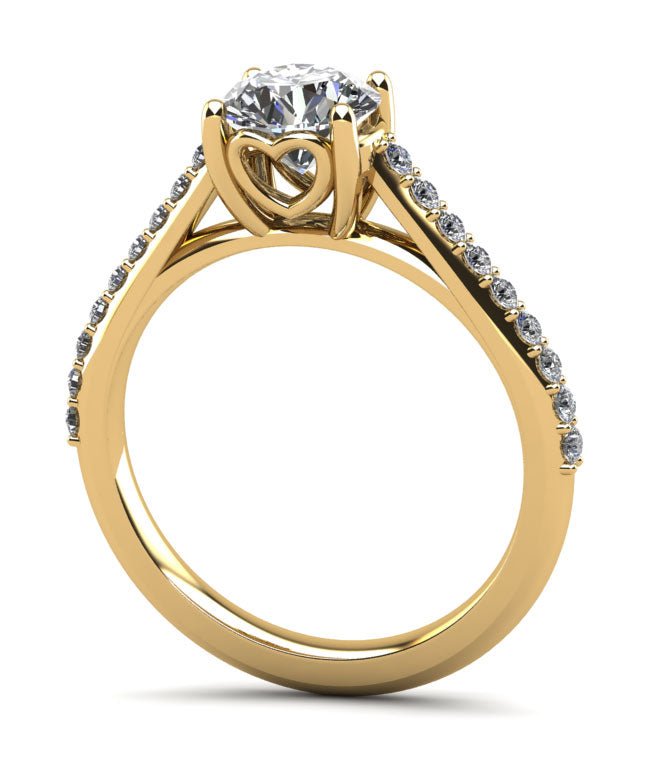 Sweetheart Embrace Diamond Ring Diamond with 0.73 ct. (0.50 ct. center diamond) - Luxury Time NYC