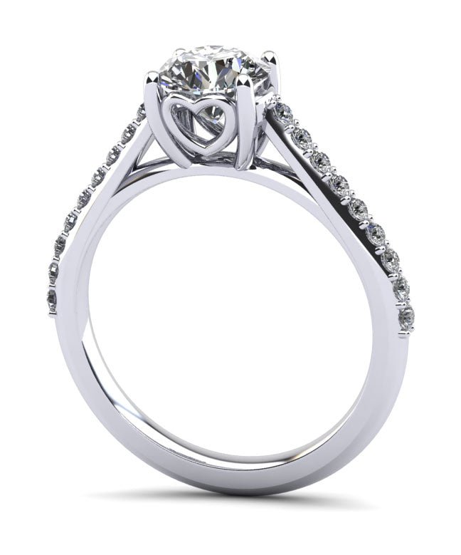 Sweetheart Embrace Diamond Ring Diamond with 0.73 ct. (0.50 ct. center diamond) - Luxury Time NYC