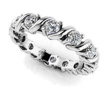 Load image into Gallery viewer, Swirl Frame Twist Diamond Eternity Band Diamond with 0.72 ct.(finished) 2.2mm - Luxury Time NYC