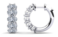 Load image into Gallery viewer, Ten Stone Oval Diamond Hoop Earrings with 10.00 ct.(finished) 7x5mm - Luxury Time NYC