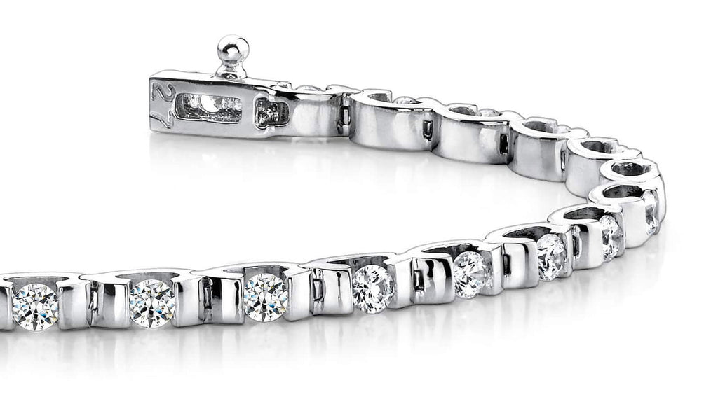 Tension Set Diamond Bracelet with 1.80 ct.(finished) 2.5mm - Luxury Time NYC