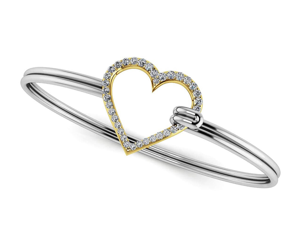 The Sparkling Heart Unity Diamond Bracelet with 0.28 ct.(finished) - Luxury Time NYC