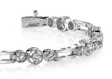 Load image into Gallery viewer, Three Across Bridge Link Diamond Bracelet with 1.01 ct.(finished) 2mm, 2.5mm - Luxury Time NYC