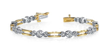 Load image into Gallery viewer, Three Across Bridge Link Diamond Bracelet with 1.01 ct.(finished) 2mm, 2.5mm - Luxury Time NYC