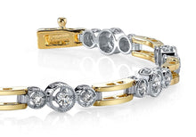 Load image into Gallery viewer, Three Across Bridge Link Diamond Bracelet with 1.01 ct.(finished) 2mm, 2.5mm - Luxury Time NYC