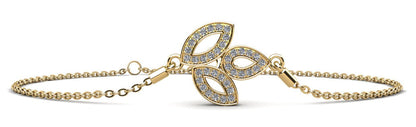 Three Leaf Diamond Adjustable Diamond Bracelet with 0.30 ct.(finished) 1.2mm - Luxury Time NYC