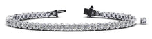 Load image into Gallery viewer, Three Prong Alternating Diamond Tennis Bracelet with 10.00 ct.(finished) 4mm - Luxury Time NYC