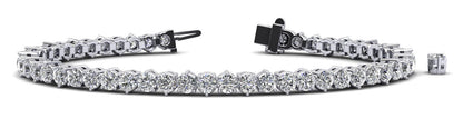 Three Prong Alternating Lab - Grown Diamond Tennis Bracelet with 11.16 ct.(finished) 4.5mm - Luxury Time NYC