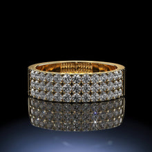 Load image into Gallery viewer, Three Row Brilliance Diamond Ring with 0.98 ct.(finished) 1.8mm - Luxury Time NYC