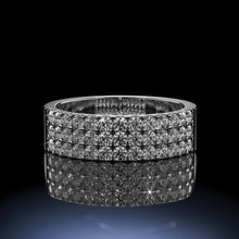 Load image into Gallery viewer, Three Row Brilliance Diamond Ring with 0.98 ct.(finished) 1.8mm - Luxury Time NYC