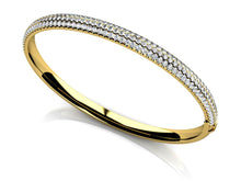 Load image into Gallery viewer, Three Row Pave Diamond Bangle with 1.73 ct.(finished) 1.3mm - Luxury Time NYC