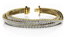 Load image into Gallery viewer, Three Rows Flexible Diamond Bracelet with 11.34 ct.(finished) 2.5mm - Luxury Time NYC