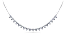 Load image into Gallery viewer, Three Stone Brilliance Diamond and Chain Lab - Grown Diamond Necklace with 2.91 ct.(finished) 2.4mm - Luxury Time NYC