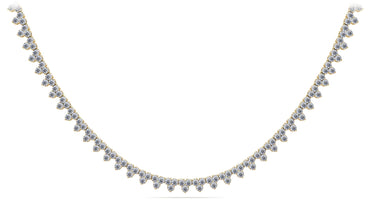 Three Stone Brilliance Diamond Lab - Grown Diamond Necklace with 11.93 ct.(finished) 2.4mm - Luxury Time NYC