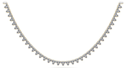 Three Stone Brilliance Diamond Lab - Grown Diamond Necklace with 11.93 ct.(finished) 2.4mm - Luxury Time NYC
