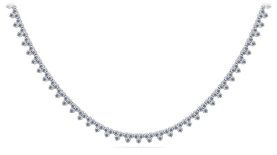 Three Stone Brilliance Diamond Lab - Grown Diamond Necklace with 8.91 ct.(finished) 2mm - Luxury Time NYC