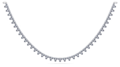 Three Stone Brilliance Diamond Necklace with 11.93 ct.(finished) 2.4mm - Luxury Time NYC