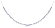 Load image into Gallery viewer, Three Stone Brilliant Tennis Diamond Necklace with 2.96 ct.(finished) 1.8mm, 2.1mm - Luxury Time NYC