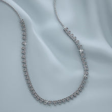 Load image into Gallery viewer, Three Stone Brilliant Tennis Diamond Necklace with 2.96 ct.(finished) 1.8mm, 2.1mm - Luxury Time NYC