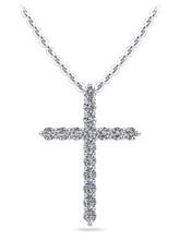 Load image into Gallery viewer, Timeless Cross Diamond Necklace Lab - Grown Diamond with 0.24 ct.(finished) 1.5mm - Luxury Time NYC