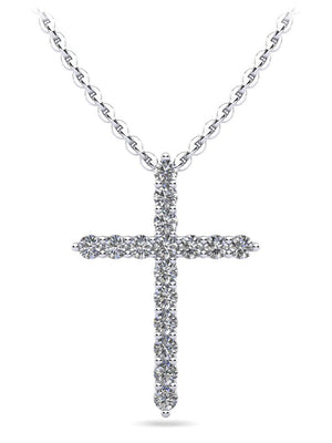 Timeless Cross Diamond Necklace Lab - Grown Diamond with 0.53 ct.(finished) 2mm - Luxury Time NYC