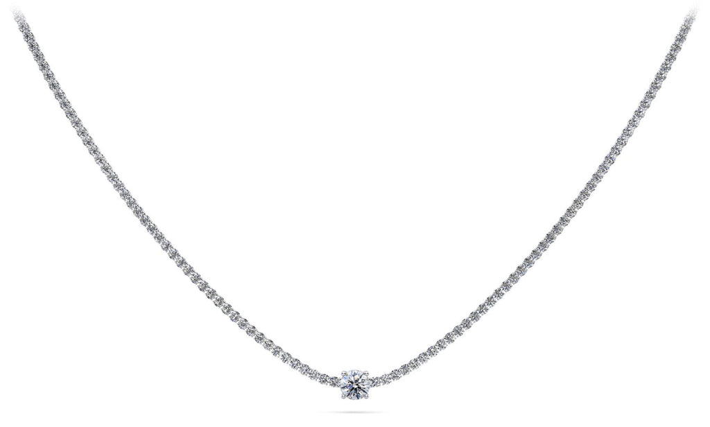 Timeless Dreams Brilliance Round Diamond Necklace with 6.06 ct.(finished) 2mm, 5.1mm - Luxury Time NYC