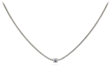 Timeless Dreams Brilliance Round Diamond Necklace with 6.06 ct.(finished) 2mm, 5.1mm - Luxury Time NYC