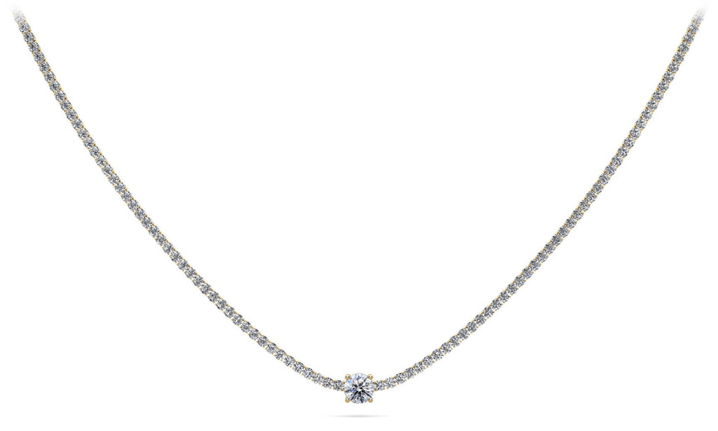 Timeless Dreams Brilliance Round Diamond Necklace with 6.06 ct.(finished) 2mm, 5.1mm - Luxury Time NYC