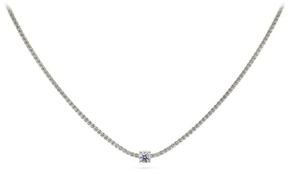 Timeless Dreams Brilliance Round Diamond Necklace with 8.22 ct.(finished) 2.2mm, 7.4mm - Luxury Time NYC