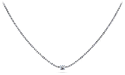 Timeless Dreams Brilliance Round Lab - Grown Diamond Necklace with 6.06 ct.(finished) 2mm, 5.1mm - Luxury Time NYC