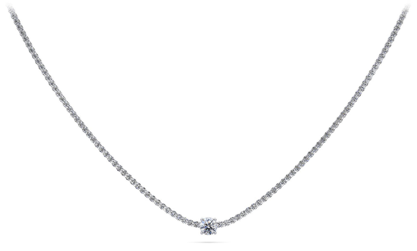 Timeless Dreams Brilliance Round Lab - Grown Diamond Necklace with 8.22 ct.(finished) 2.2mm, 7.4mm - Luxury Time NYC