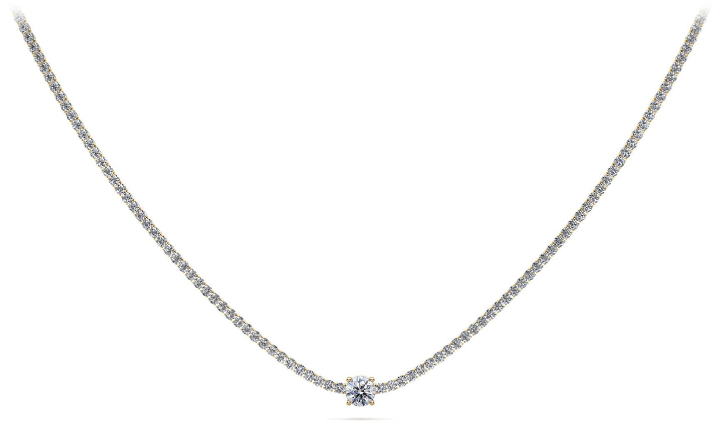 Timeless Dreams Brilliance Round Lab - Grown Diamond Necklace with 8.22 ct.(finished) 2.2mm, 7.4mm - Luxury Time NYC
