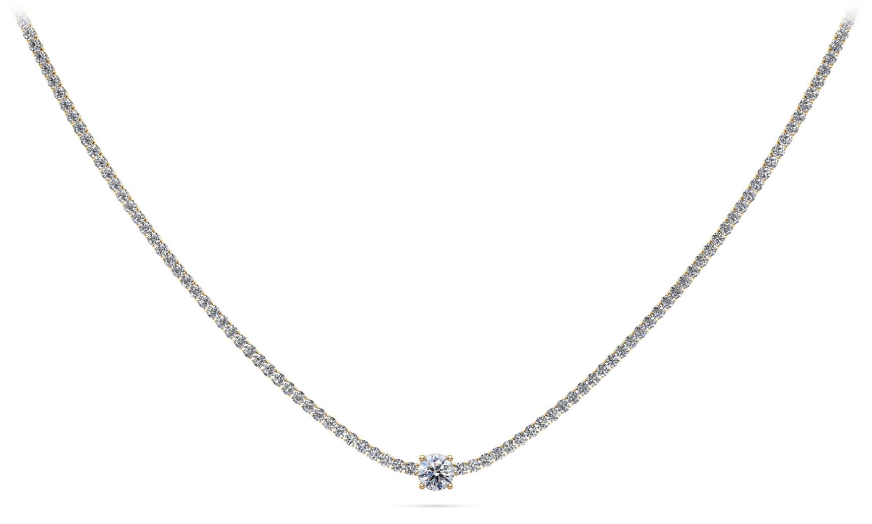 Timeless Dreams Brilliance Round Lab - Grown Diamond Necklace with 8.22 ct.(finished) 2.2mm, 7.4mm - Luxury Time NYC