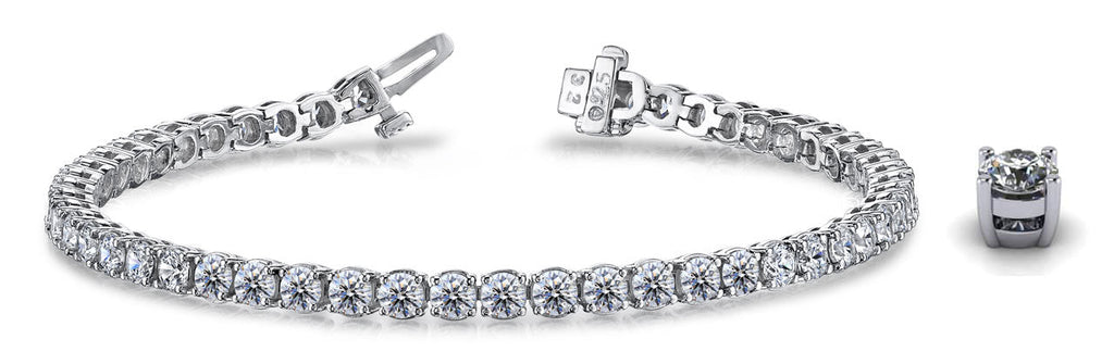 Timeless Dreams Lab - Grown Diamond Tennis Bracelet with 10.92 ct.(finished) 4.1mm - Luxury Time NYC