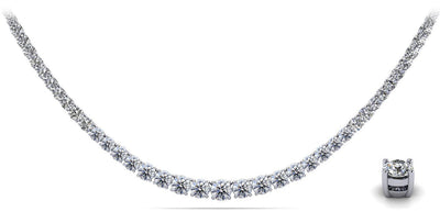 Timeless Dreams Tennis Diamond Necklace with 5.13 ct.(finished) - Luxury Time NYC