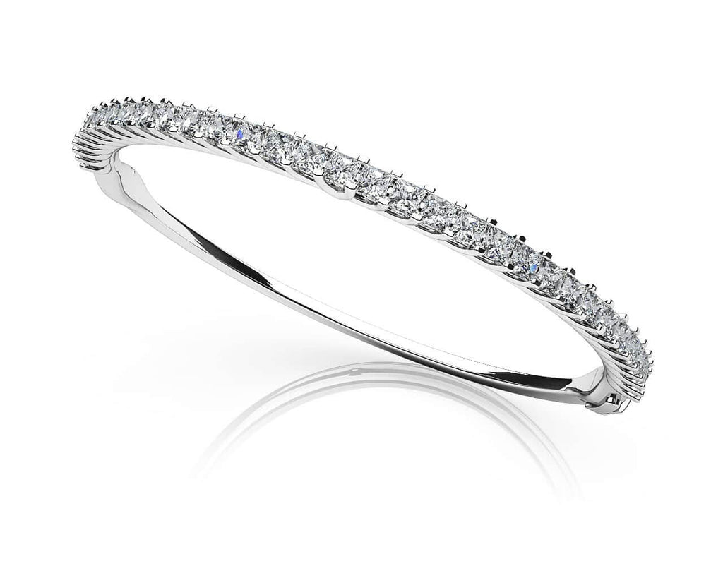 Timeless Elegance Princess Cut Lab - Grown Diamond Bangle with 2.00 ct.(finished) 2mm - Luxury Time NYC