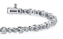 Load image into Gallery viewer, Timeless Half Bezel Diamond Bracelet with 2.07 ct.(finished) 2mm, 2.5mm - Luxury Time NYC