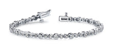 Load image into Gallery viewer, Timeless Half Bezel Lab - Grown Diamond Bracelet with 2.07 ct.(finished) 2mm, 2.5mm - Luxury Time NYC