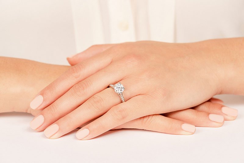 Timeless Love Lab - Grown Diamond Engagement Ring with 0.89 ct. (0.50 ct. center diamond) - Luxury Time NYC