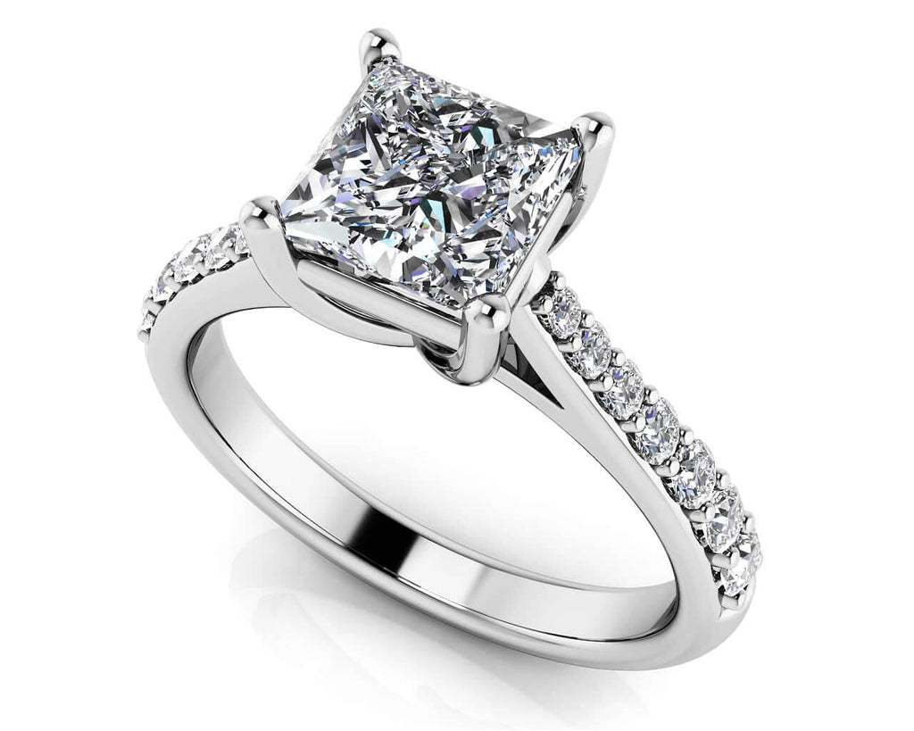 Timeless Princess Cut Diamond Engagement Ring with 1.29 ct. (1.00 ct. center diamond) - Luxury Time NYC