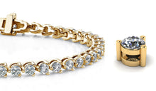 Load image into Gallery viewer, Timeless Three Prong Diamond Tennis Bracelet with 1.95 ct.(finished) 2mm - Luxury Time NYC