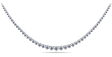 Load image into Gallery viewer, Timeless Three Prong Diamond Tennis Diamond Necklace with 10.00 ct.(finished) - Luxury Time NYC