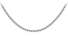 Load image into Gallery viewer, Timeless Three Prong Riviera Diamond Tennis Diamond Necklace with 11.12 ct.(finished) 2.7mm - Luxury Time NYC