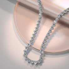 Load image into Gallery viewer, Timeless Three Prong Riviera Diamond Tennis Diamond Necklace with 13.34 ct.(finished) 3mm - Luxury Time NYC