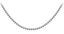 Load image into Gallery viewer, Timeless Three Prong Riviera Diamond Tennis Diamond Necklace with 14.28 ct.(finished) 3.2mm - Luxury Time NYC